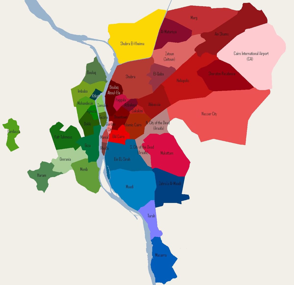 ਕਾਇਰੋ ਇਲਾਕੇ ਦਾ ਨਕਸ਼ਾ